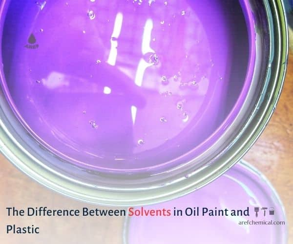 The difference between solvents in oil paint and plastic