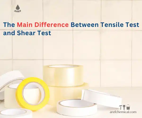 The main difference between tensile test and shear test